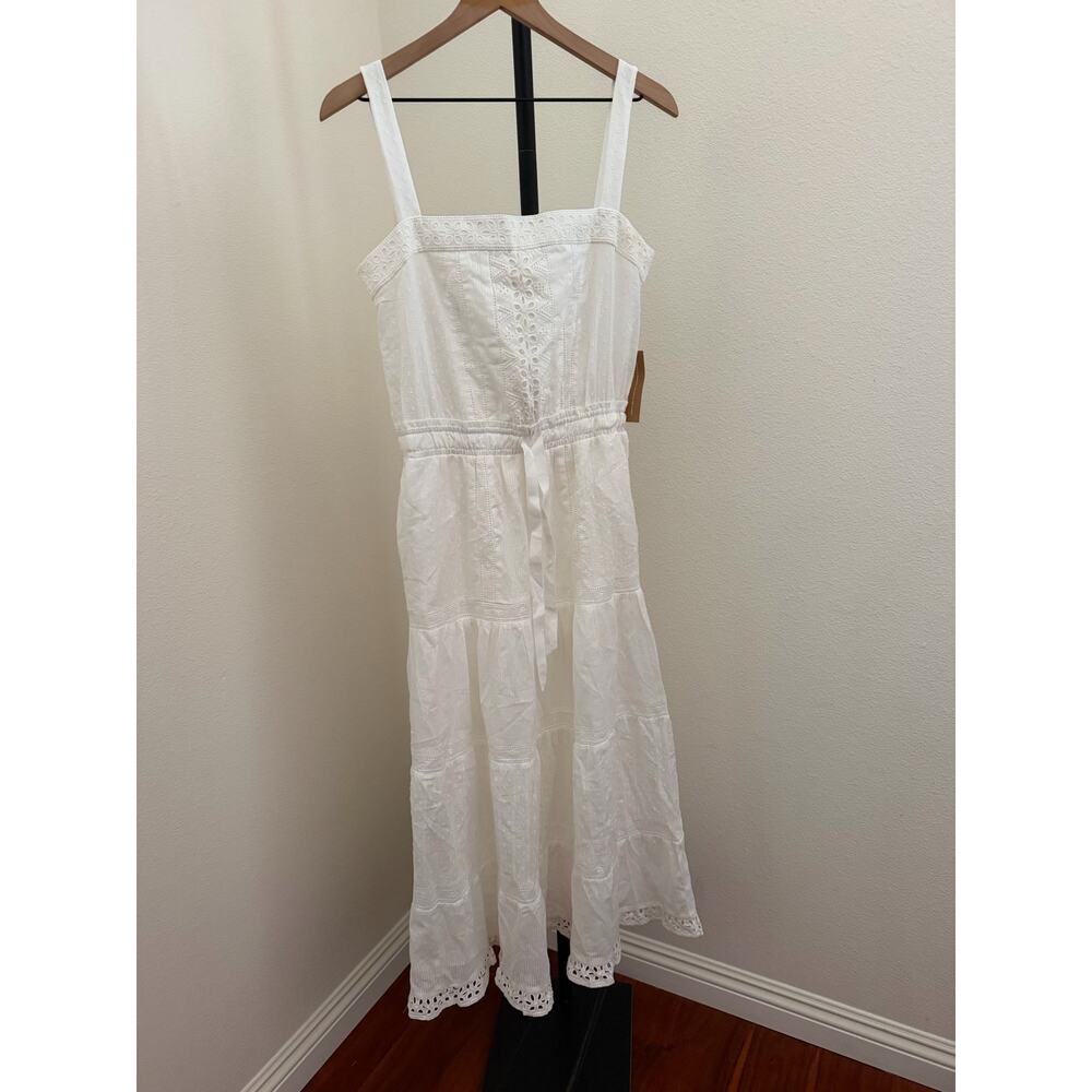 New sorella Camellia Cotton Dress white lace sz L $222 - Picture 4 of 8